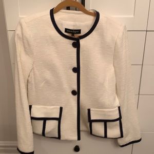 Ivory Nanette Lepore I gurney jacket with navy trim
